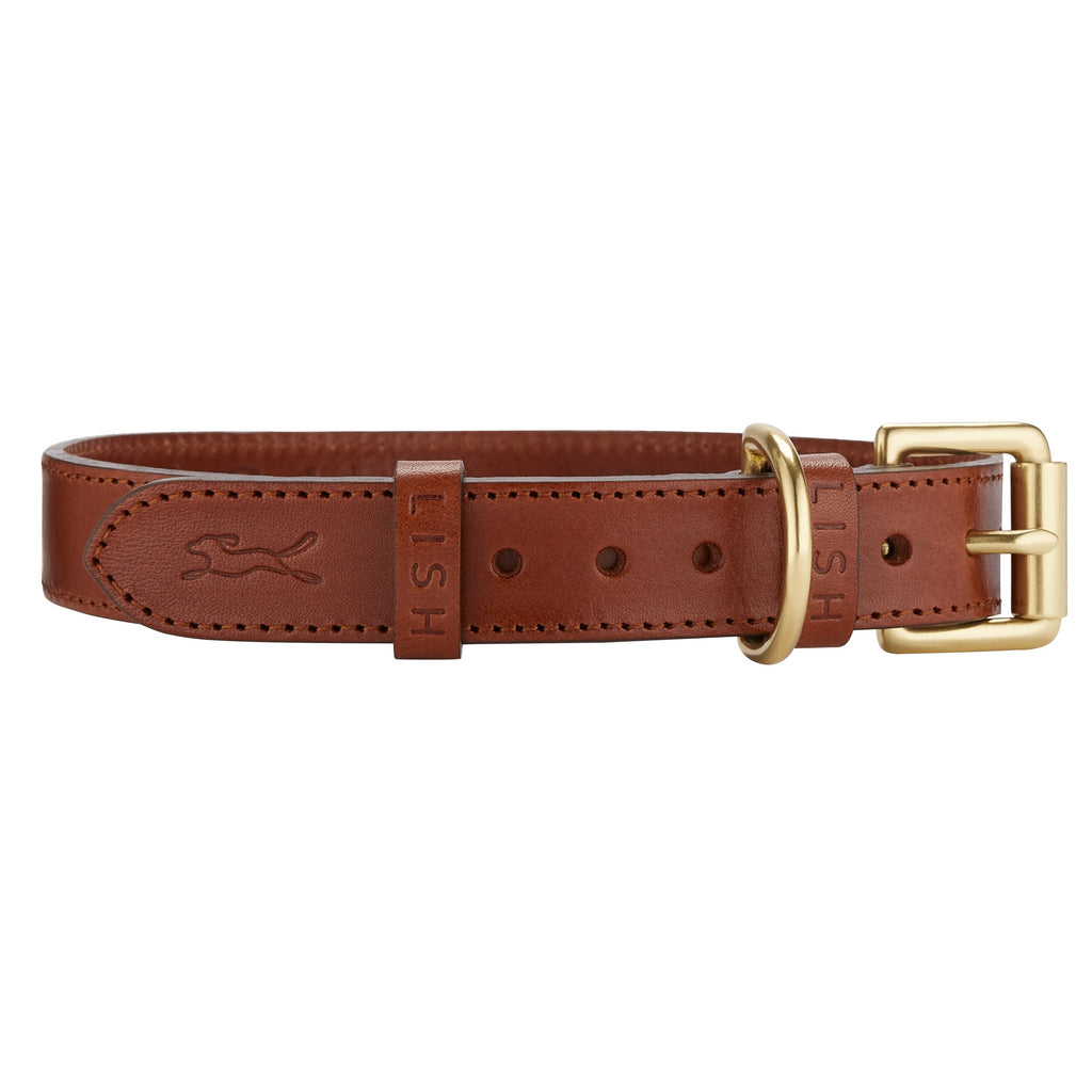 Coopers Toffee Brown Eco Italian Leather Dog Collar