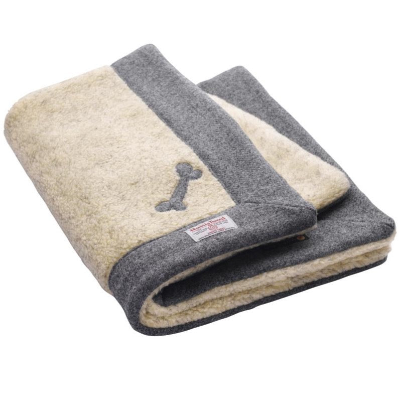 Daplyn Grey Harris Tweed LUXURY DESIGNER Dog Blanket - LISH Dog Luxury Fashion and Accessories