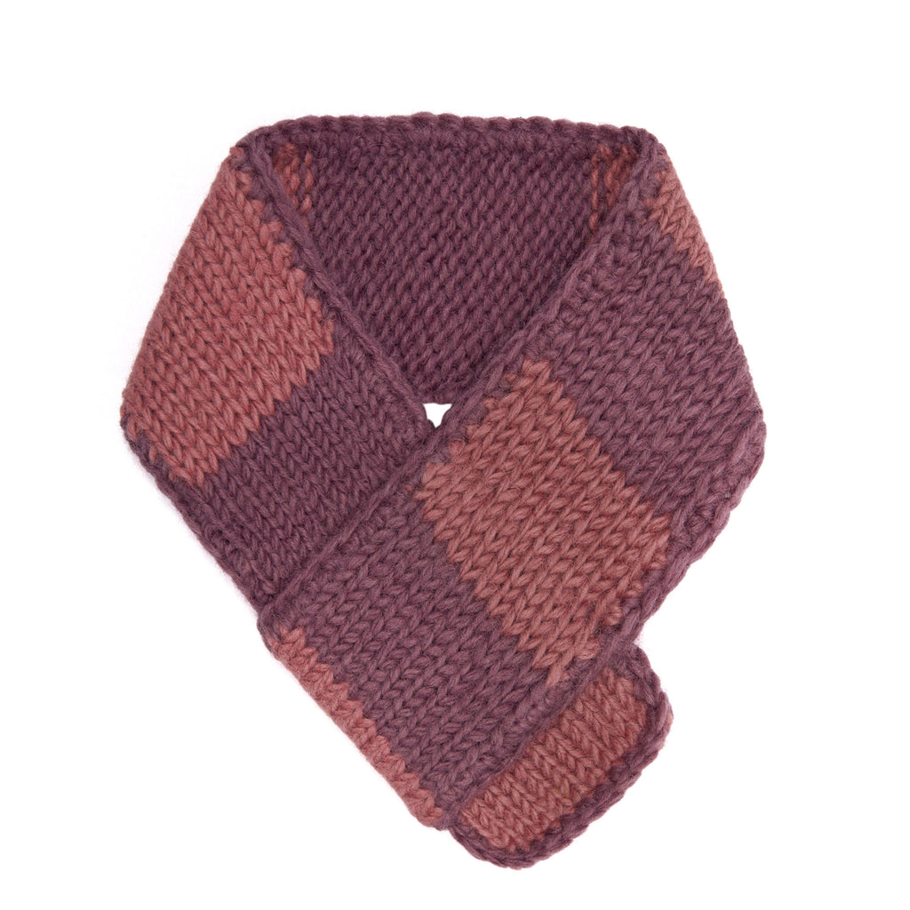 purple lilac and pink dog scarf made with real wool by LISH , the British Heritage Designer luxury pet accessory brand 