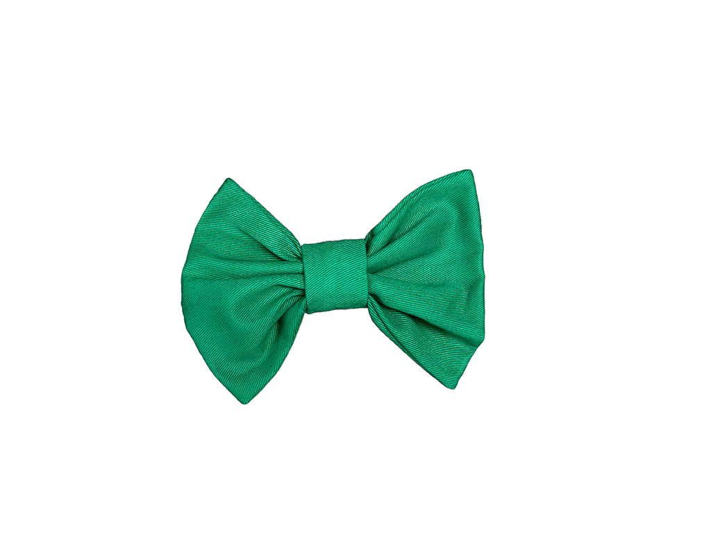 Winkley Pea Green Cotton Designer Dog Bow Tie
