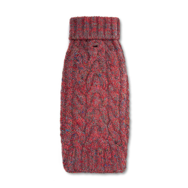Wilmot Cable Recycled Red Designer Dog Jumper