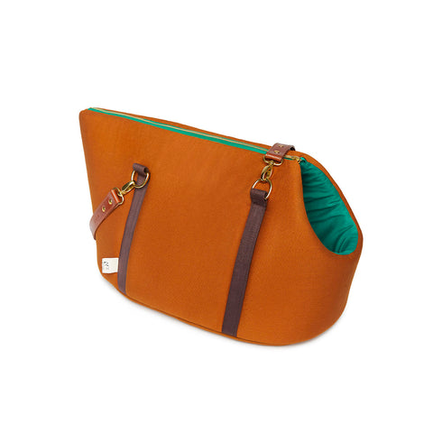 Winkley Pea Green Terracotta Luxury Designer Pet Carrier and Travel Bed