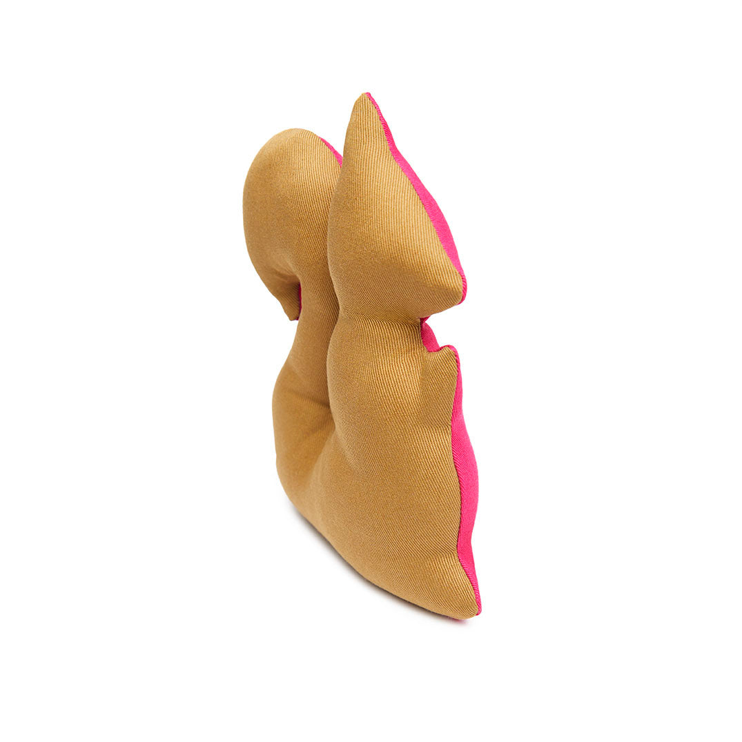 LISH Pink Cecil Squeaky Squirrel Plush Dog Toy