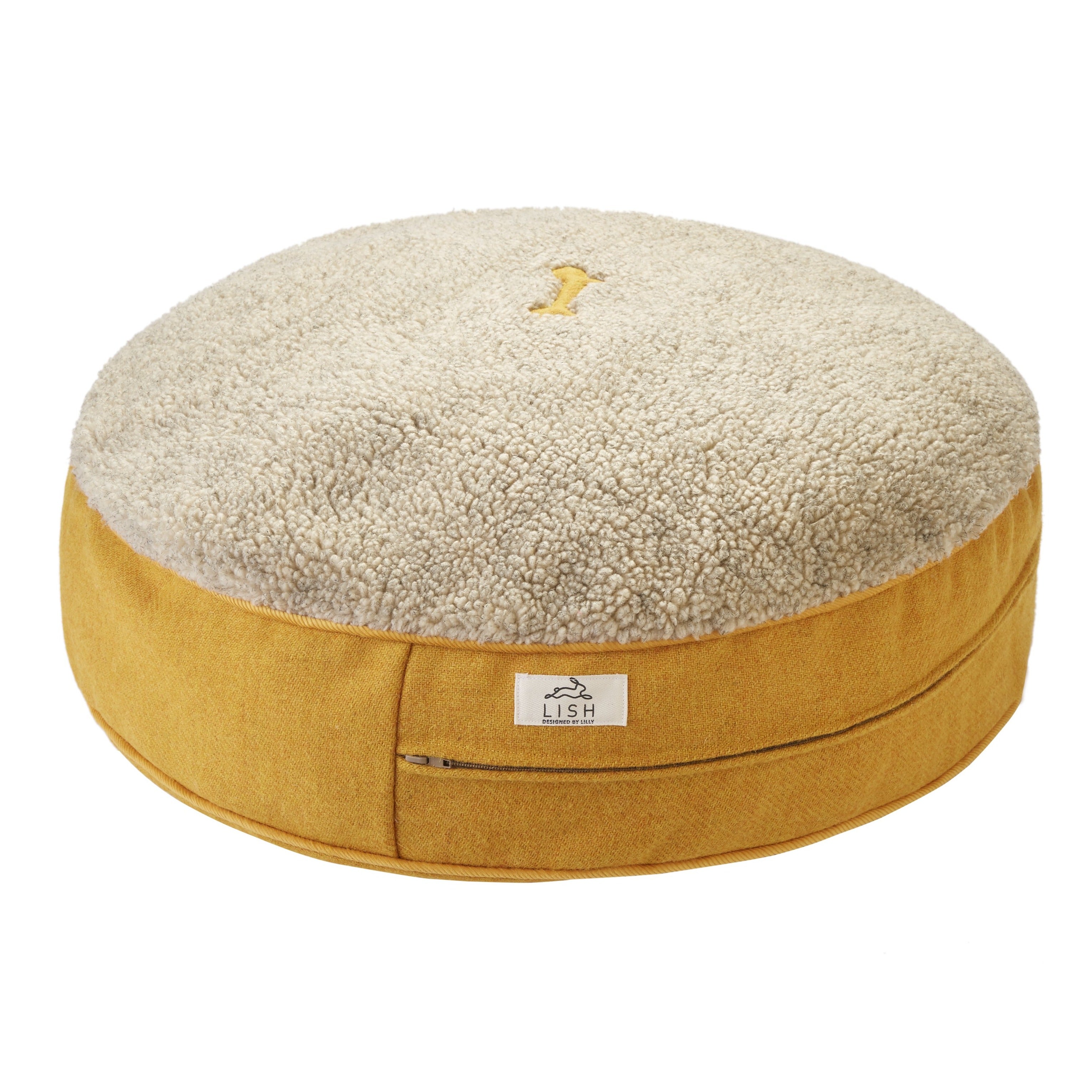 Bardsey Yellow Luxury Harris Tweed Designer Dog Bed LISH