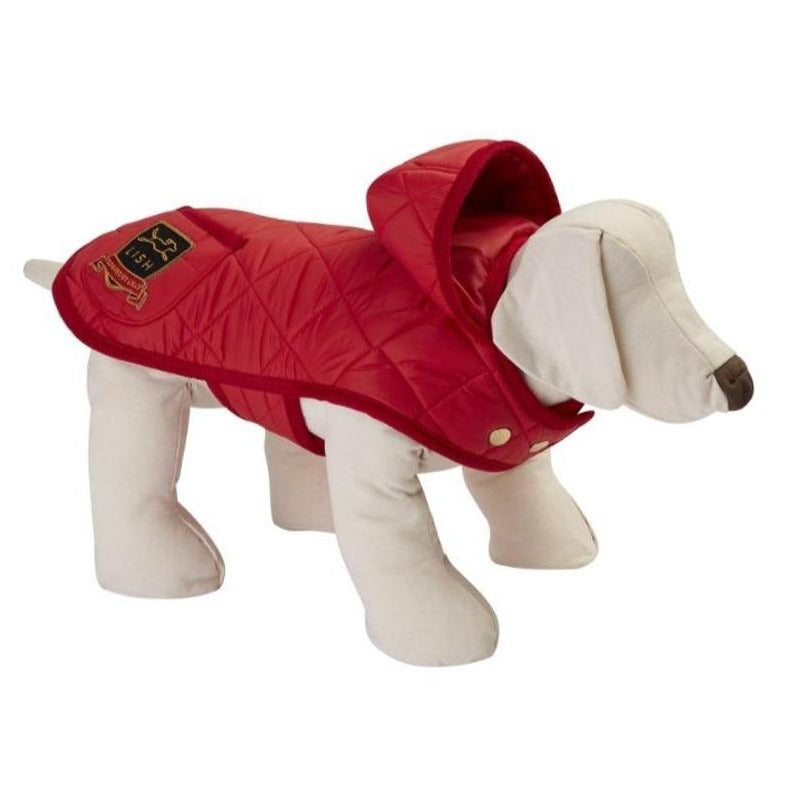 Chigwell Quilted Red Luxury Dog Coat