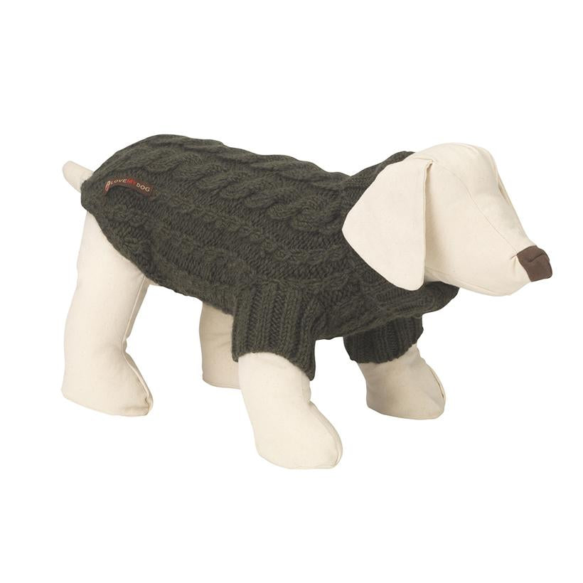 Wilmot Khaki Dog Jumper - LISH Dog Luxury Fashion and Accessories
